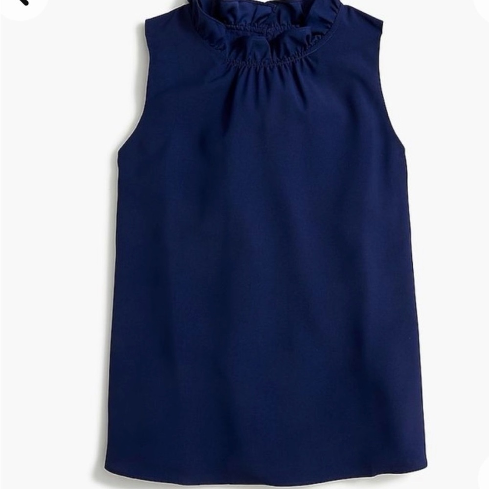 J Crew Factory ruffle neck tank